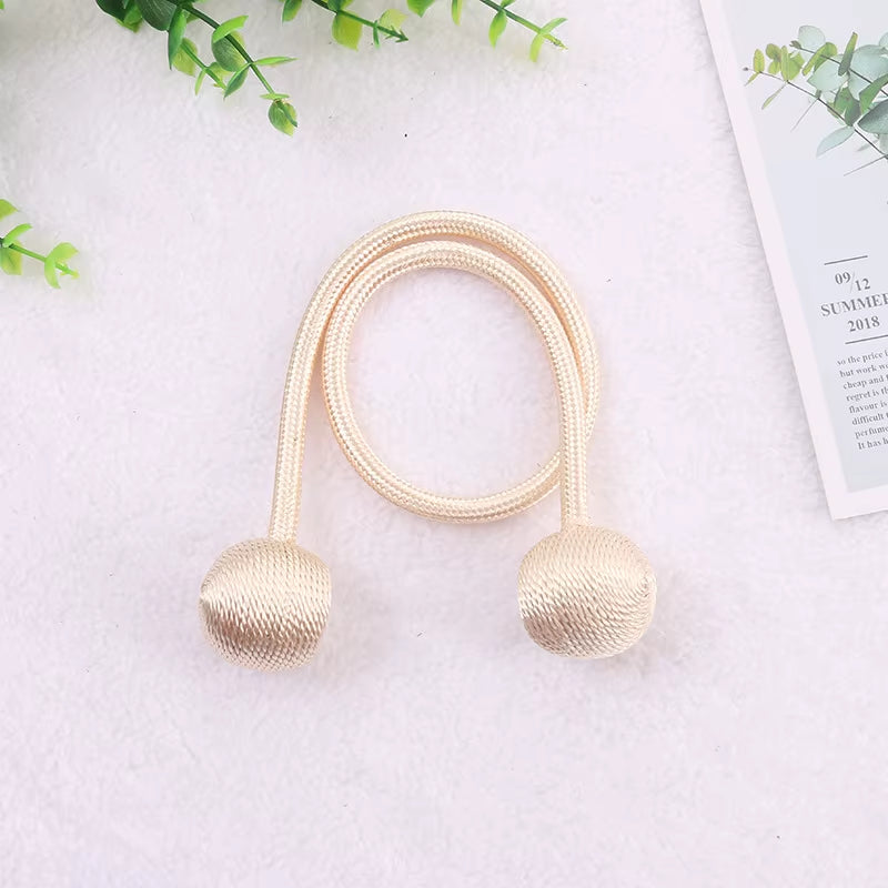 Magnetic Ball Curtain Tiebacks Tie Rope Accessory Rods Accessoires Backs Holdbacks Buckle Clips Hook Holder Home Decor