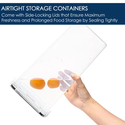 Airtight Food Storage Containers with Lids, 6PCS Plastic Spaghetti Container, 2.8L