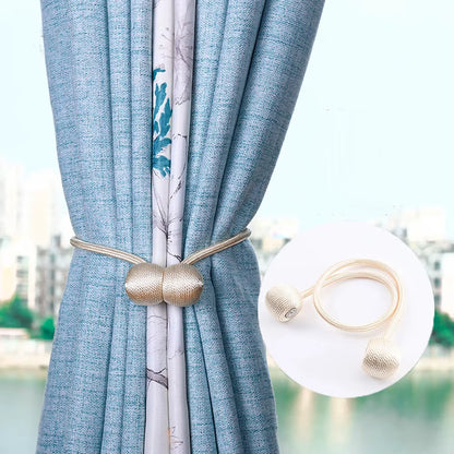 Magnetic Ball Curtain Tiebacks Tie Rope Accessory Rods Accessoires Backs Holdbacks Buckle Clips Hook Holder Home Decor